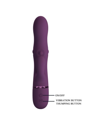 Pretty Love Zach Purple – Four-Sided Thumping Rabbit Vibrator