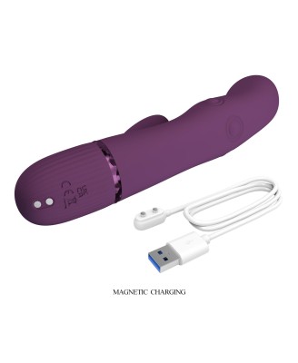 Pretty Love Zach Purple – Four-Sided Thumping Rabbit Vibrator