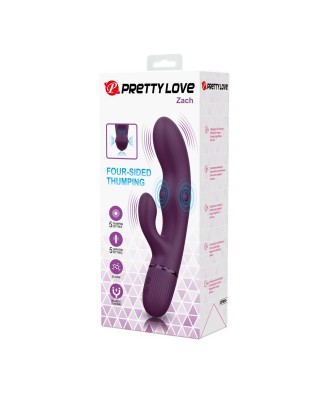 Pretty Love Zach Purple – Four-Sided Thumping Rabbit Vibrator