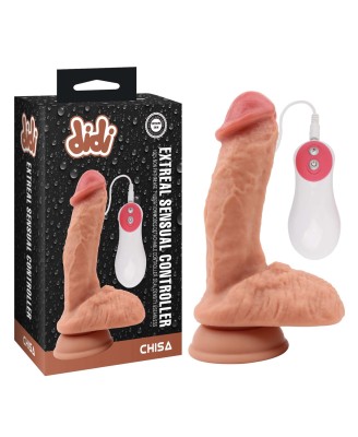 Extreal Sensual Controller Vibrating Dildo Flesh