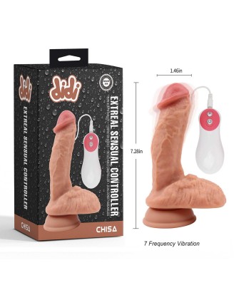 Extreal Sensual Controller Vibrating Dildo Flesh