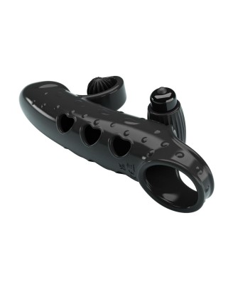 PRETTY LOVE - ROMANCE - VIBRATING PENIS SLEEVE BLACK
