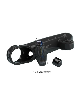 PRETTY LOVE - ROMANCE - VIBRATING PENIS SLEEVE BLACK