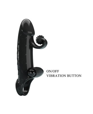 PRETTY LOVE - ROMANCE - VIBRATING PENIS SLEEVE BLACK