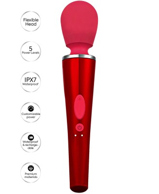 Caresse Compact Wand Massager red