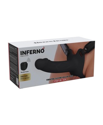 Hollow Penis Strapon Vibrating Silicone 16 cm