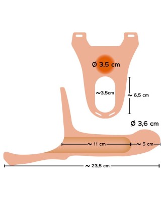 Silicone Strap-on +5cm medium