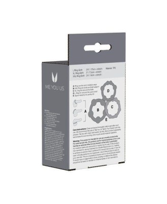 Me You Us Easy Squeeze Cock Ring Set Black