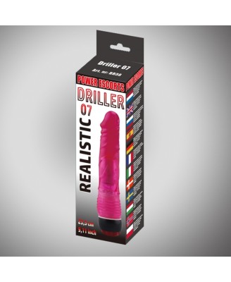 Driller 07 red 21,5 cm realistic vibrating