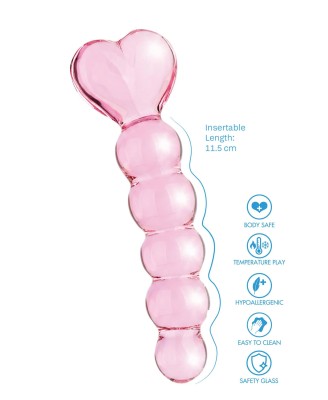 Crystal Heart Anal Dildo