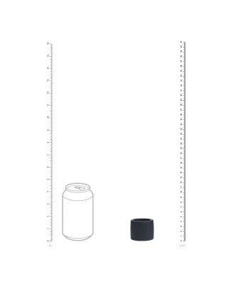 Liquid Silicone Ball Strap - L - 34mm - Black