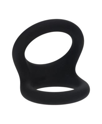 Double O Silicone Cockring - L - Black