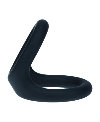 Double O Silicone Cockring - L - Black