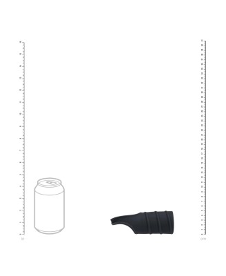 Silicone Cockring and Ribbed Sleeve - Black