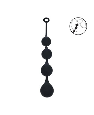 Silicone Waterdrop Anal Balls - XL - 50mm - Black