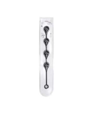 Silicone Waterdrop Anal Balls - XL - 50mm - Black