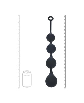 Silicone Waterdrop Anal Balls - XL - 50mm - Black