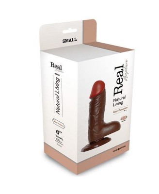 Wibrator-REALISTIC VIBRATOR REAL RAPTURE BROWN 6"