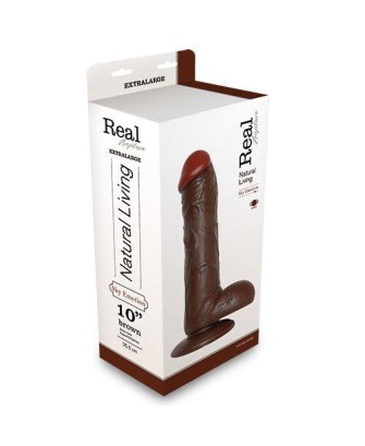 Wibrator-REALISTIC VIBRATOR REAL RAPTURE BROWN 10"