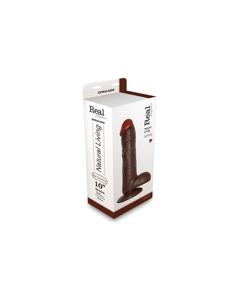 Wibrator-REALISTIC VIBRATOR REAL RAPTURE BROWN 10"