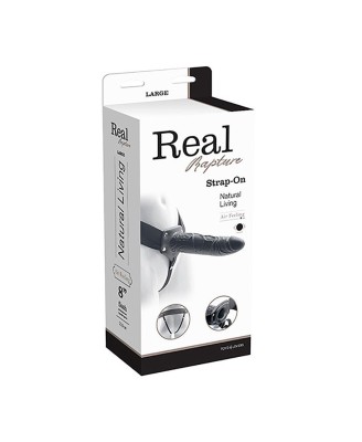 Proteza-VIBRATORE STRAP ON CAVO REAL RAPTURE 8 BLACK