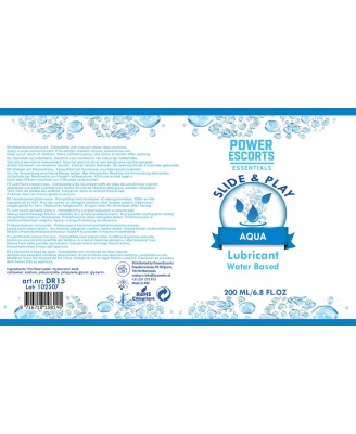 Power Escorts - DR15 - Water Based Lubricant 200ml – Slide Play Personal Lube