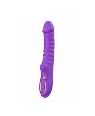 Enyalius Ribbed Silicone Vibrator Purple