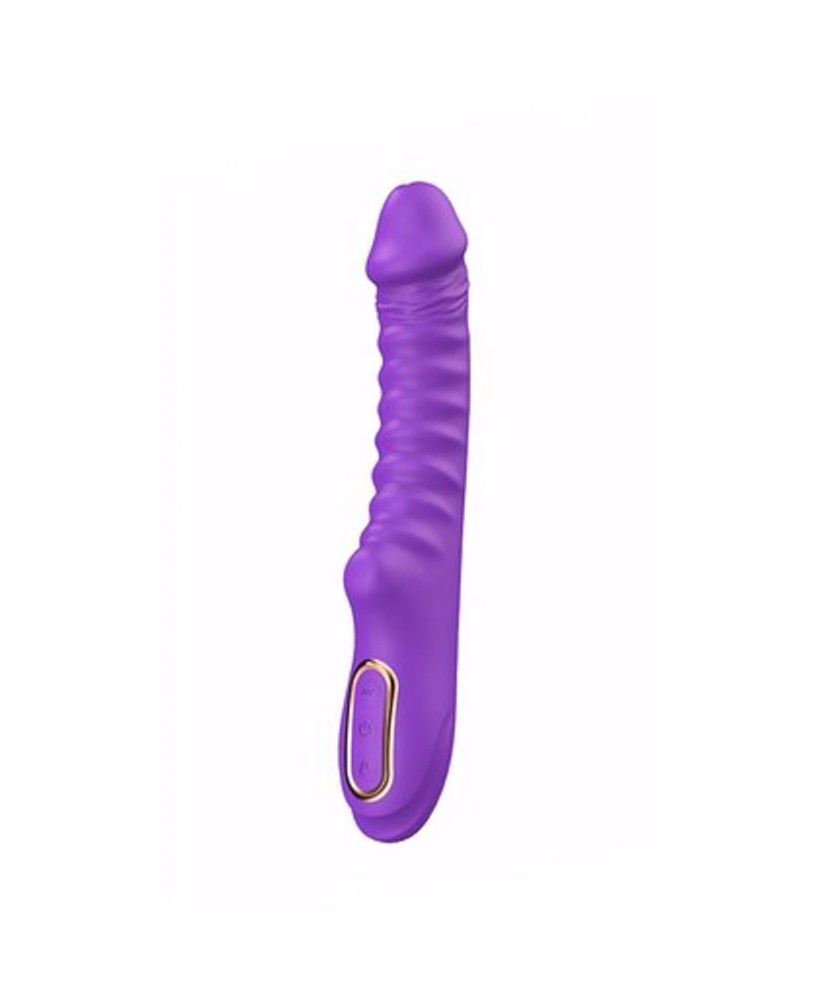 Enyalius Ribbed Silicone Vibrator Purple