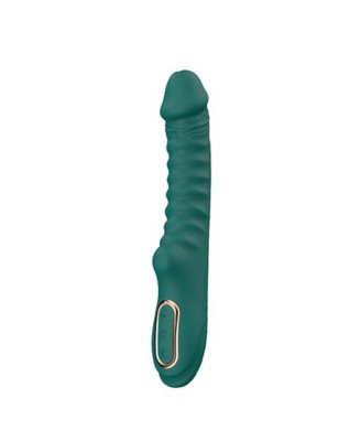 Enyalius Ribbed Silicone Vibrator Green