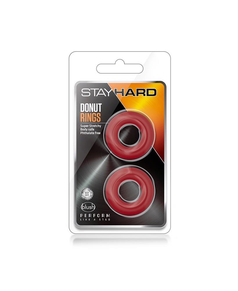 STAY HARD DONUT RINGS RED