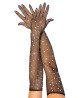 Rhinestone Fishnet Opera Length Gloves