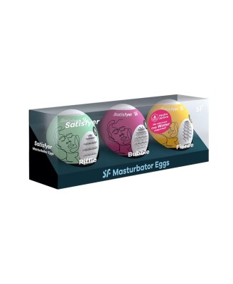 Masturbator Egg 3er Set Riffle,Bubble,Fierce