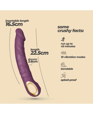 CRUSHIOUS MAGNUS BEND FLEXIBLE VIBRATOR PURPLE