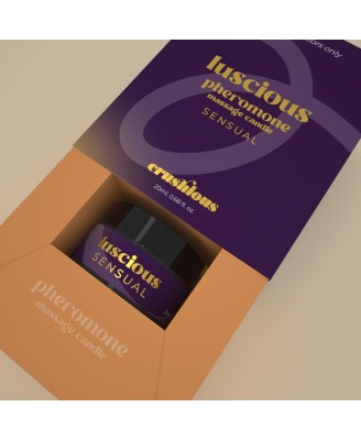 CRUSHIOUS LUSCIOUS MASSAGE CANDLE WITH PHEROMONES AND SENSUAL AROMA 20ML