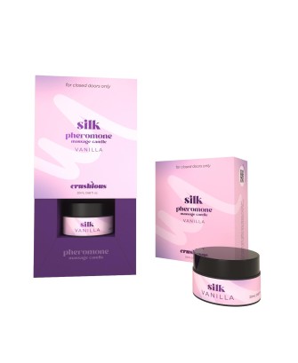 CRUSHIOUS SILK MASSAGE CANDLE WITH PHEROMONES AND VANILLA SCENT 20ML