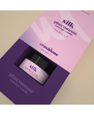 CRUSHIOUS SILK MASSAGE CANDLE WITH PHEROMONES AND VANILLA SCENT 20ML