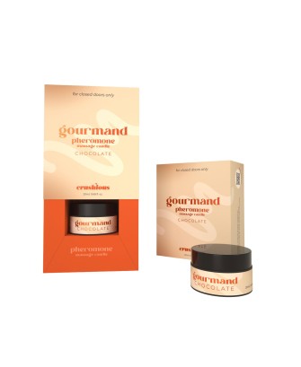 CRUSHIOUS GOURMAND MASSAGE CANDLE WITH PHEROMONES AND CHOCOLATE SCENT 20ML