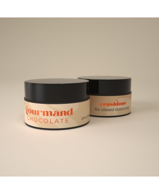 CRUSHIOUS GOURMAND MASSAGE CANDLE WITH PHEROMONES AND CHOCOLATE SCENT 20ML