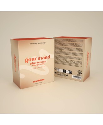 CRUSHIOUS GOURMAND MASSAGE CANDLE WITH PHEROMONES AND CHOCOLATE SCENT 20ML