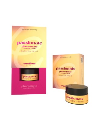 CRUSHIOUS PASSIONATE MASSAGE CANDLE WITH PHEROMONES AND PASSION FRUIT SCENT 20ML