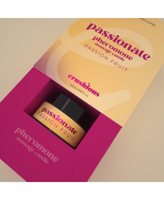 CRUSHIOUS PASSIONATE MASSAGE CANDLE WITH PHEROMONES AND PASSION FRUIT SCENT 20ML