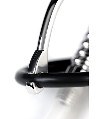 Urethral catheter TOYFA Metal, with replaceable securing rings, silicone, silver, 23cm
