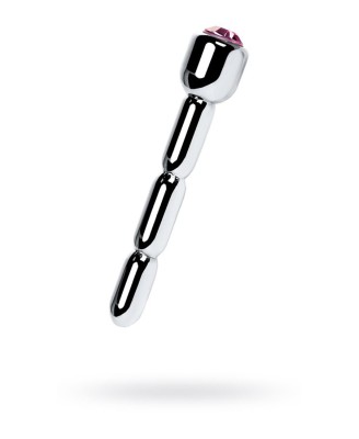 Urethral plug TOYFA Metal, with gem, average, silver