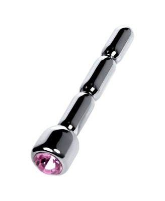 Urethral plug TOYFA Metal, with gem, average, silver