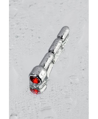 Urethral plug TOYFA Metal, with gem, average, silver