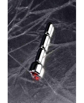 Urethral plug TOYFA Metal, with gem, average, silver