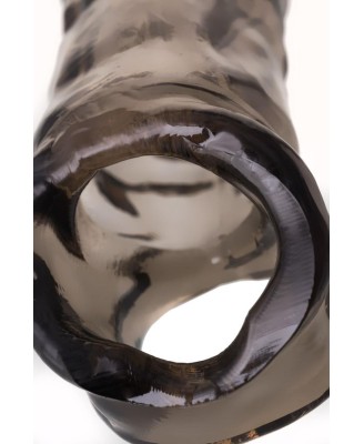 Sleeve ToyFa Xlover, to increase size, TPE, black,transparent , 19,5 cm
