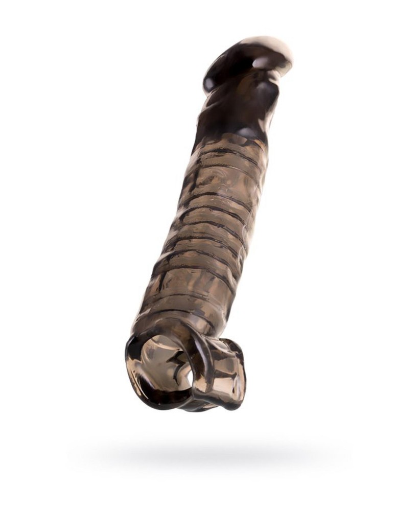 Sleeve ToyFa Xlover, to increase size, TPE, black,transparent , 22,5 cm