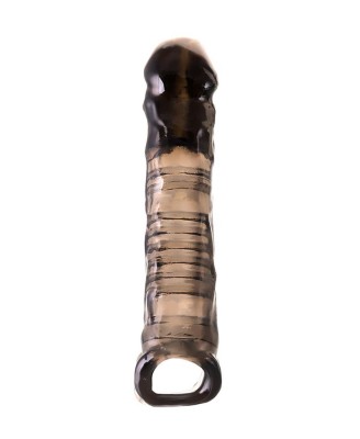 Sleeve ToyFa Xlover, to increase size, TPE, black,transparent , 22,5 cm
