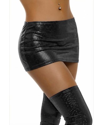 GLOSSY LUCIANA, skirt, wetlook, black, S